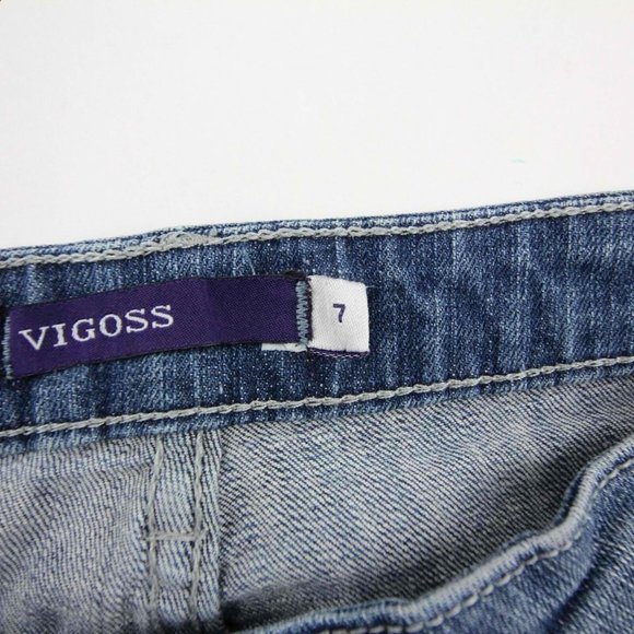 Vigoss Womens Slim Skinny Jeans Light Wash Denim Low Rise Size 7 - Picture 7 of 8